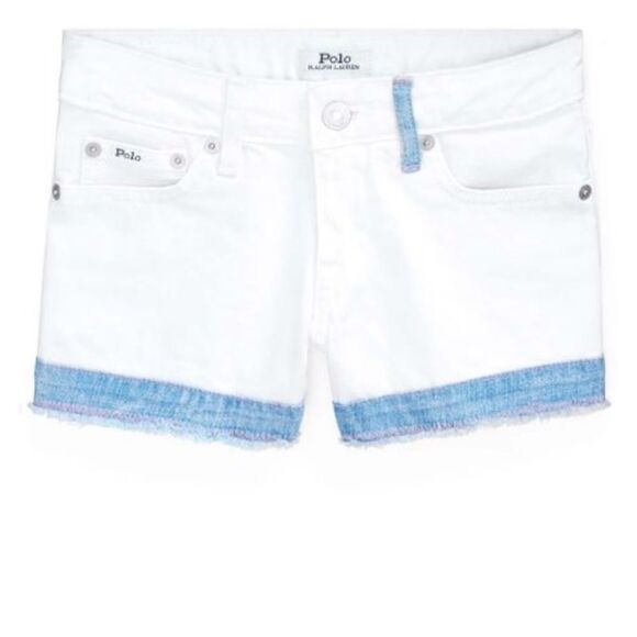 Polo Ralph Lauren Plains Wash White Denim Shorts - Picture 1 of 6